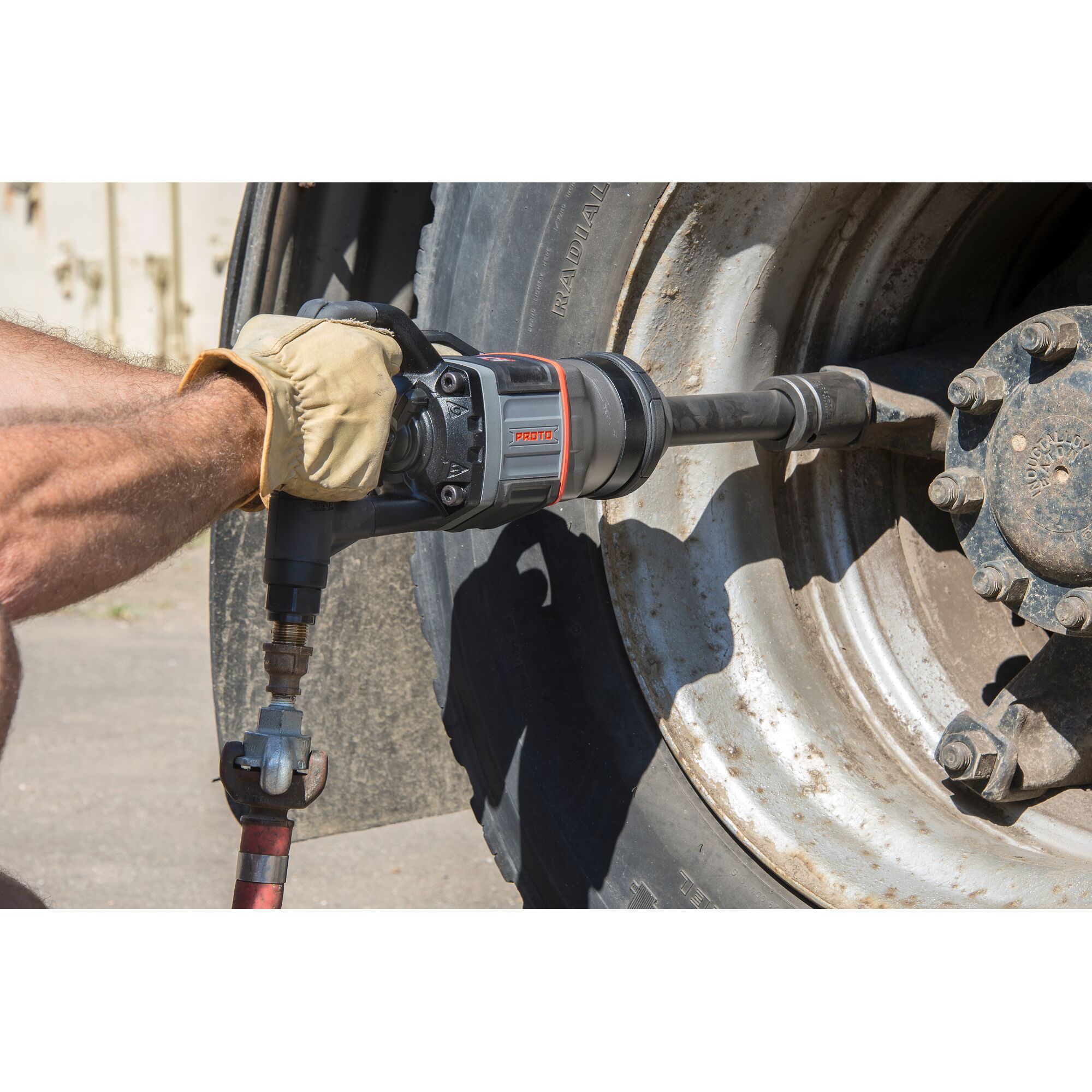 1 in. Drive Impact Pistol Wrench With 6 in. Extended Thru Hole