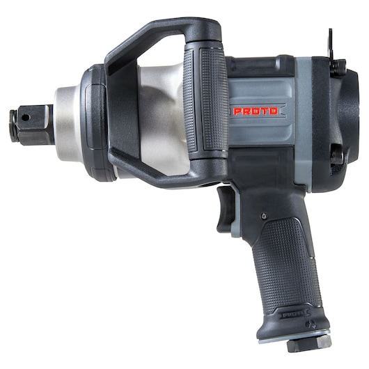 PROTO J199WP heavy-duty impact wrench, gray and black, side view, product photography on white background.