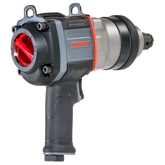 PROTO J199WP gray and black pneumatic impact wrench front angle on white background.