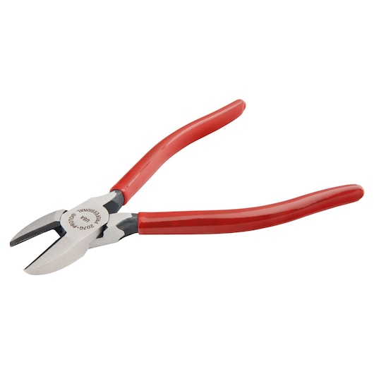 PROTO J207G cutting pliers with red insulated handles, angled view on white background.