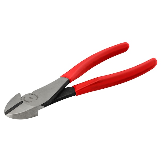 PROTO J209G diagonal cutting pliers with red handles, angled view, white background.