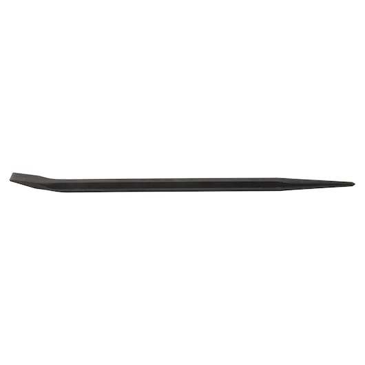 PROTO J2120 hexagonal black pry bar with angled chisel end and pointed tip, side view on white background.