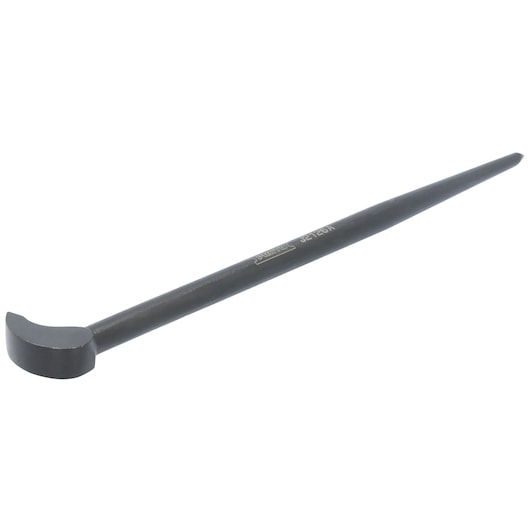 PROTO J2126A black curved aligning tool bar, steel construction, angled side view on white background.