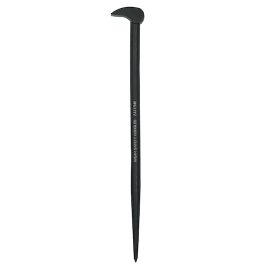 PROTO J2130A black aligning bar with pointed tip and angled chisel end, front view on white background.