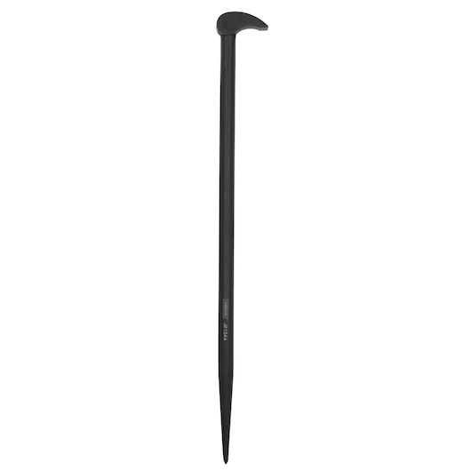 PROTO J2134A black steel aligning bar, side angle, with curved and pointed ends.