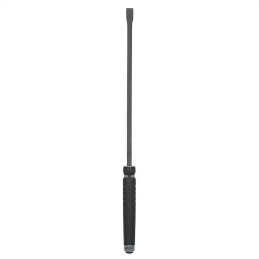 PROTO J2146 flathead screwdriver with black handle, photographed vertically on white background.