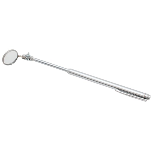 PROTO J2370XL inspection mirror tool with telescoping silver handle, white background side view.