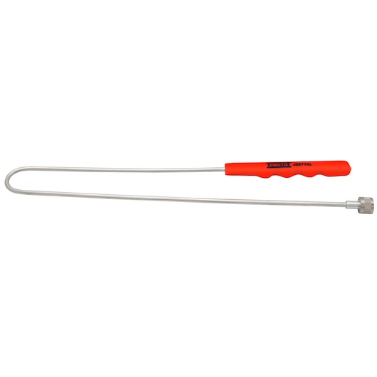 PROTO J2377XL inspection tool with red ergonomic handle, straight angle, white background.