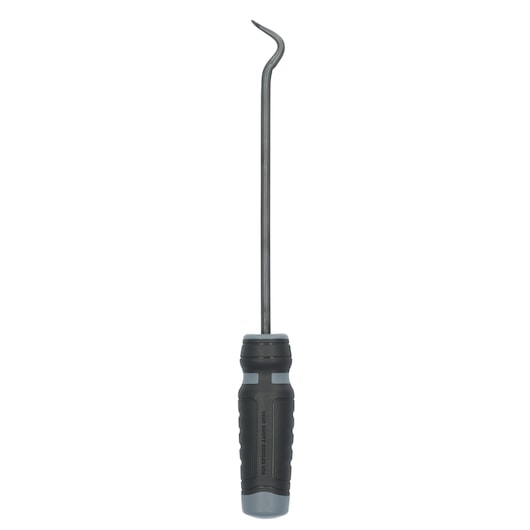 Photo of PROTO J2381 black and gray hook pick tool with ergonomic handle, front angle on white background.