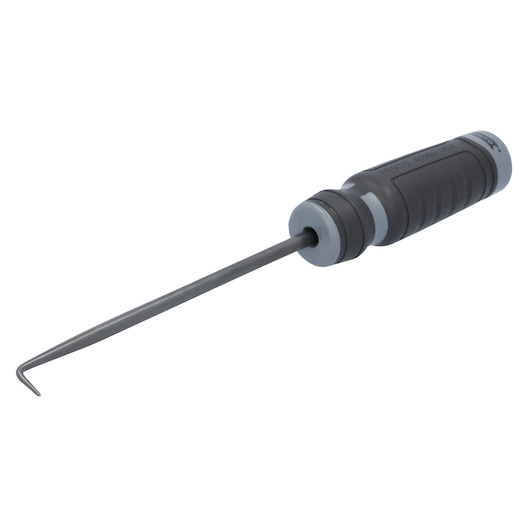 PROTO J2382 black and gray hook pick tool with ergonomic handle, product angled on white background.