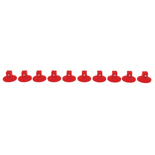 PROTO J2515S red socket holders set, front angle, photography on white background.