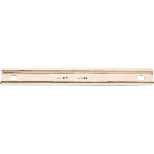PROTO J2584 steel socket rail with two mounting holes, top view on white background.