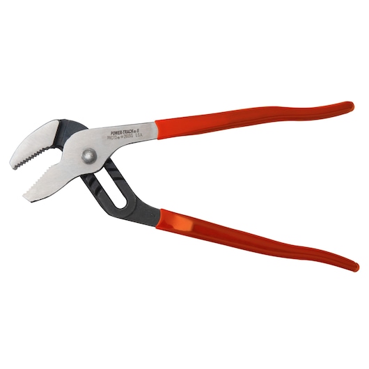 PROTO J260SG adjustable groove joint pliers with orange handle, side view on white background.