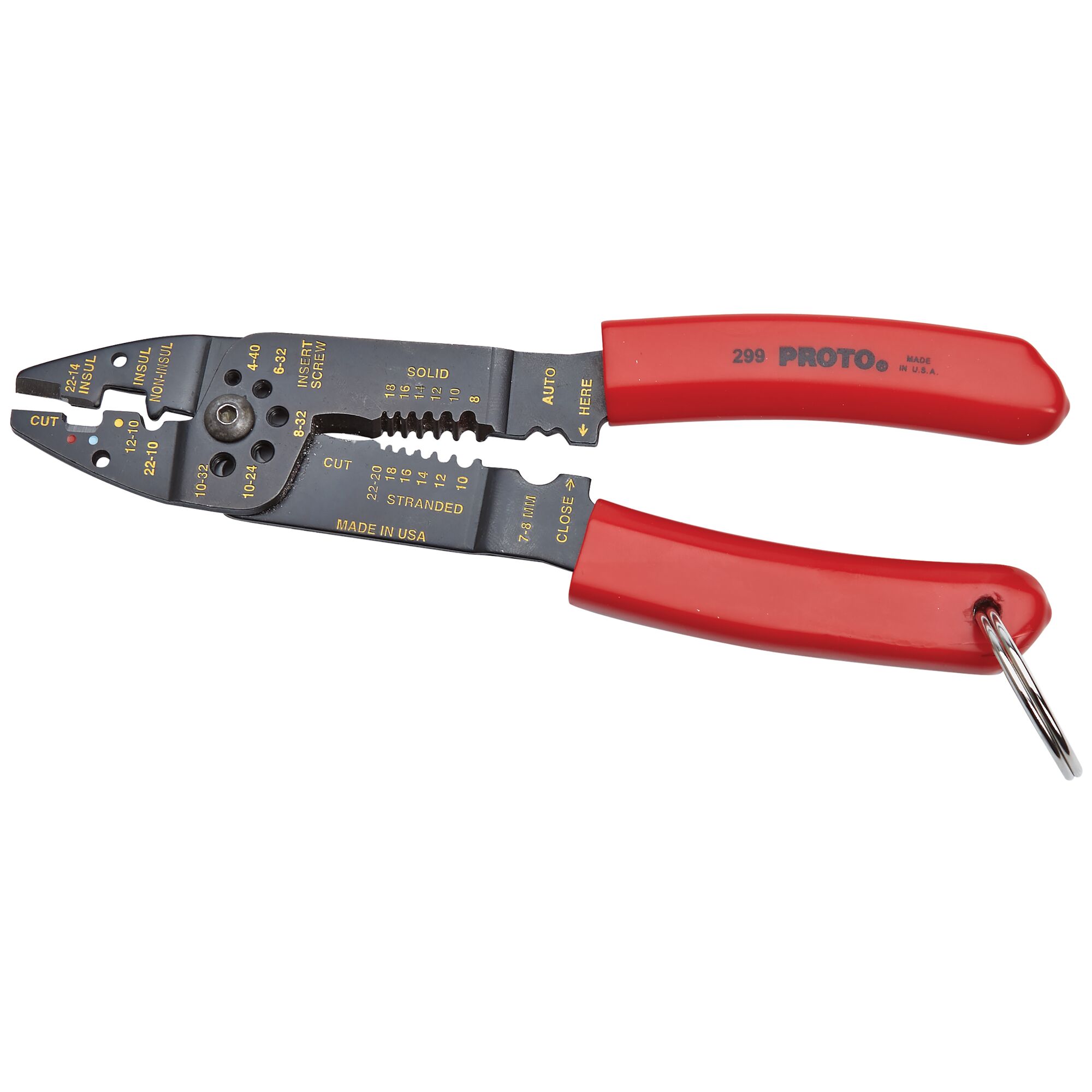 8-1/2 in. Tethered Wire Stripper/Crimper Pliers | PROTO