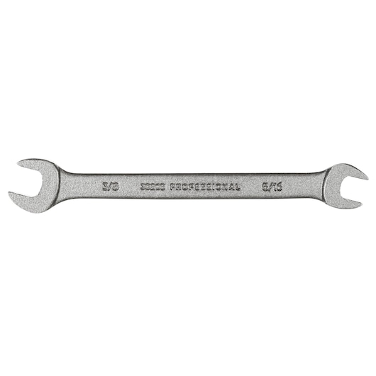 PROTO J3020B open-end wrench, dual head, silver finish, top view on white background.