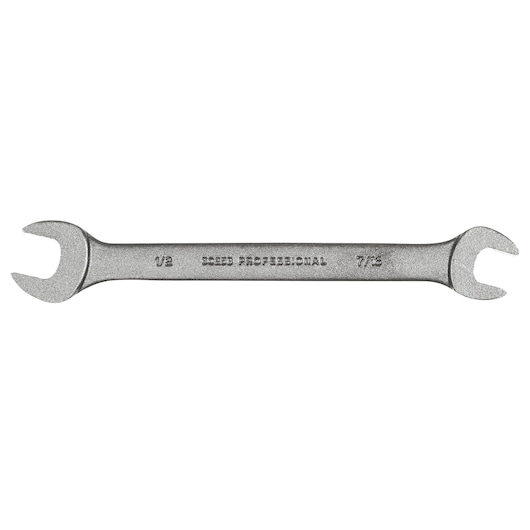 PROTO J3025B open-end wrench, dual head, silver finish, top view, white background.
