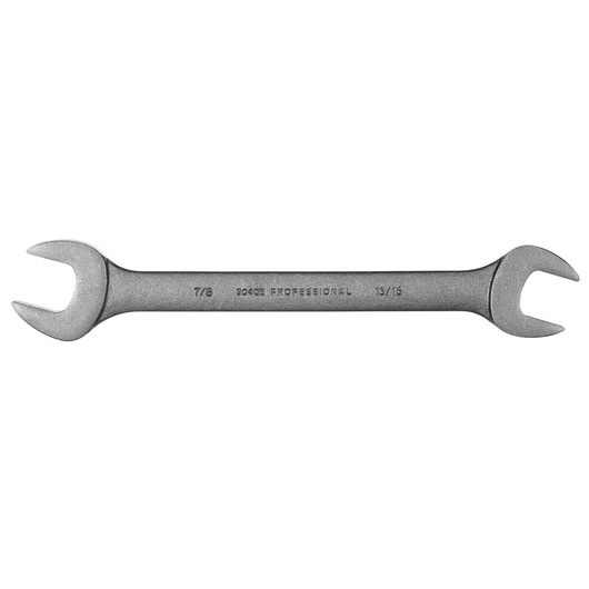 PROTO J3040B open-end wrench, dual head, matte silver finish, product photography on white background.