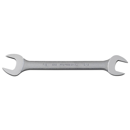 PROTO J3040 chrome open-end wrench with dual head, product photography on white background.