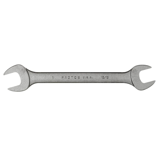PROTO J3045B open-end wrench, dual-head, steel finish, shown flat on white background, hand tool.