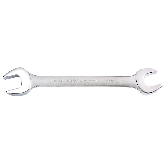PROTO J3050 open-end wrench, silver finish, photo on white background, tool category.