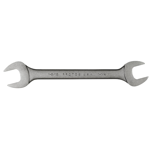 PROTO J3055B double open-end wrench, silver finish, front angle on white background