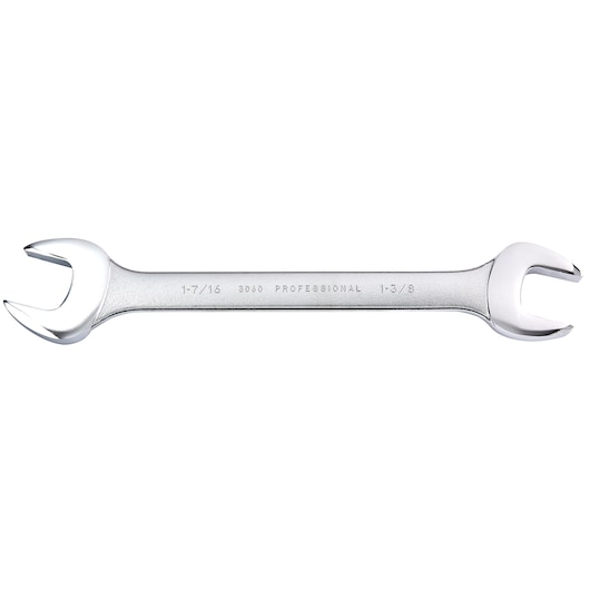 PROTO J3060 double open-end wrench, chrome finish, photography on white background.