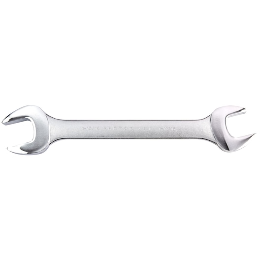 PROTO J3075 open-end wrench, silver finish, front angle on white background