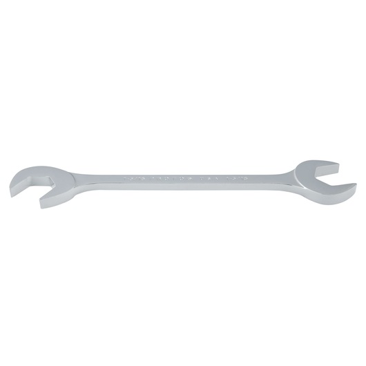 PROTO J3138 silver double open-end wrench, side view, on white background.