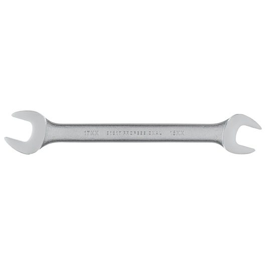 16mm x 17mm Satin Open End Wrench