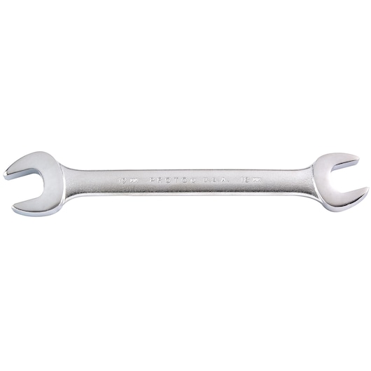 PROTO J31819 double open-end wrench, silver finish, front angle, tool category.