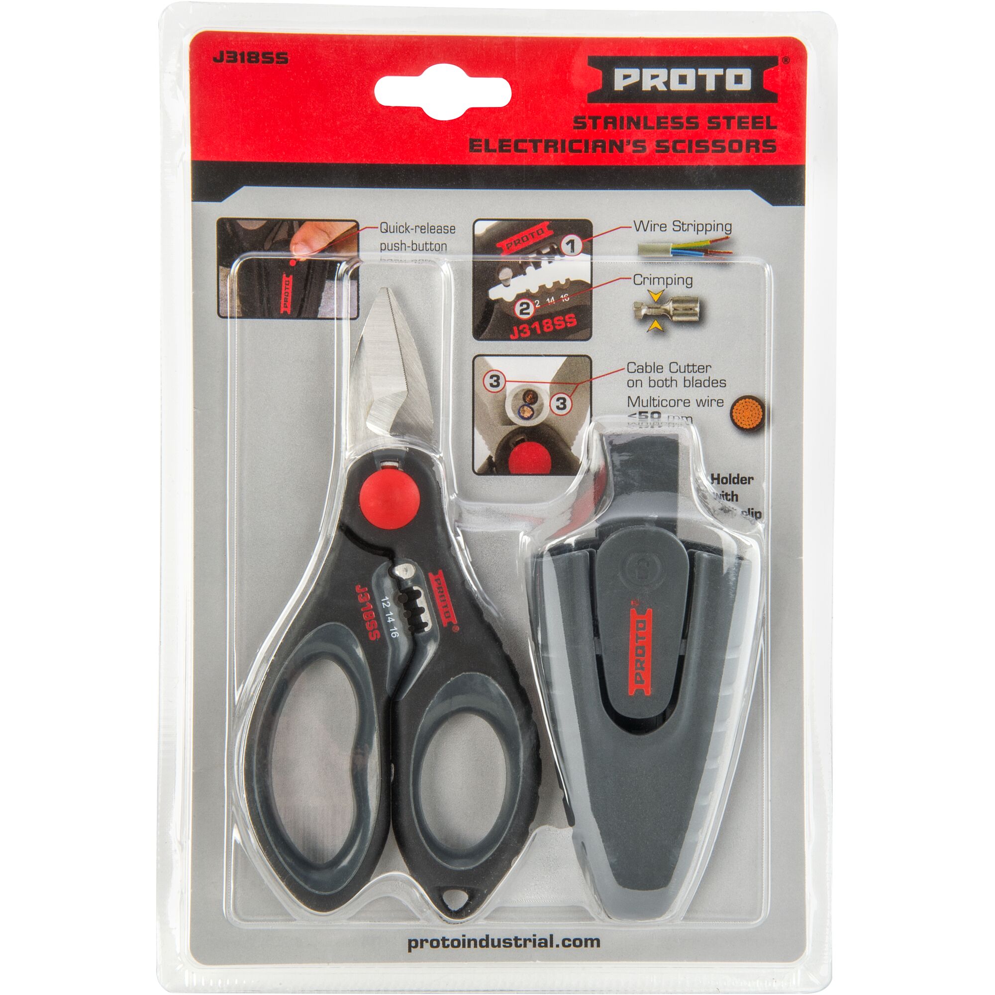 6 in. Stainless Steel Electrician's Scissors | PROTO