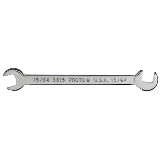15/64 in. Short Satin Angle Open End Wrench