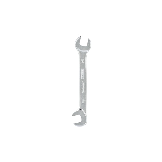 Photo of PROTO J3316W open-end wrench, silver finish, 1/4 inch, on white background, hand tool category.