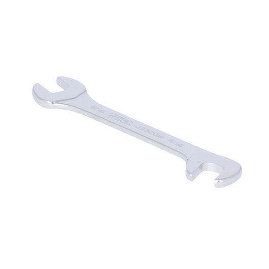 Photo of PROTO open-end wrench J3320W, silver finish, dual open ends, angled on white background.