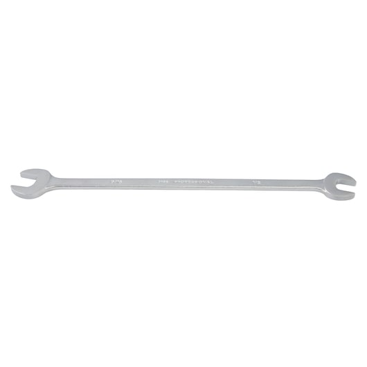 PROTO J3426 double open-end wrench, silver, side angle on white background