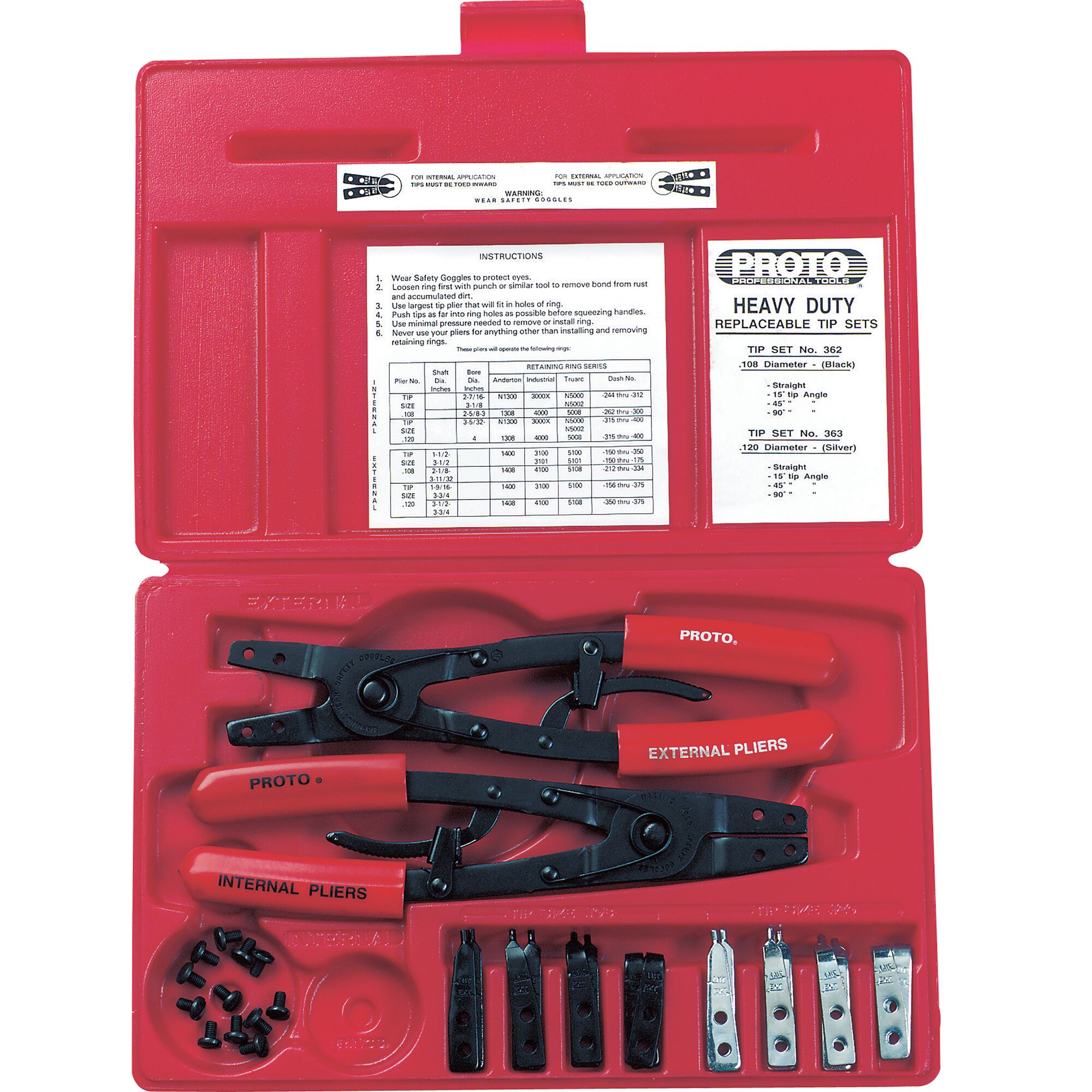 PROTO® Large Pliers Set With Replaceable Tips (18 pc.) | PROTO