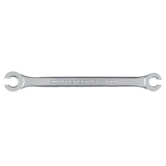 PROTO J3707MT chrome finish flare nut wrench, straight view on white background.