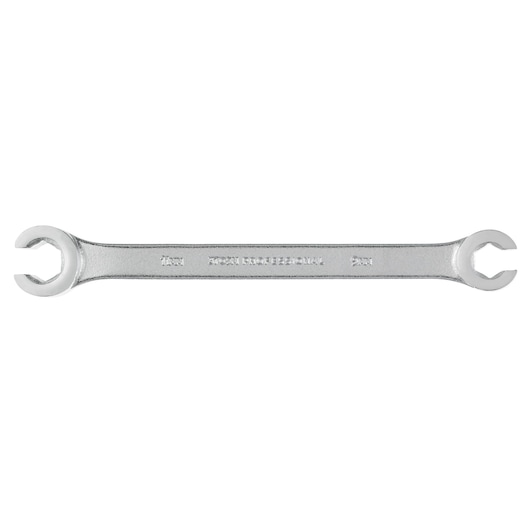 PROTO J3709M open-end flare nut wrench, silver finish, top view on white background.