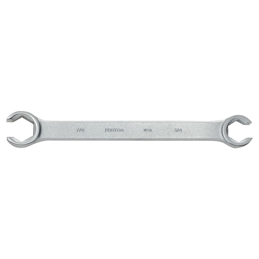 PROTO J3776H double open-end wrench, silver finish, top view on white background.