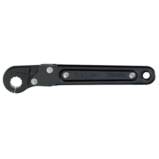 3/8 in. Black Oxide 12-Point Ratcheting Flare Nut Wrench