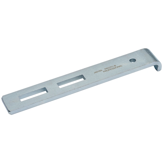PROTO J4016A steel slotted aligning pry bar with bent end, angled view on white background.