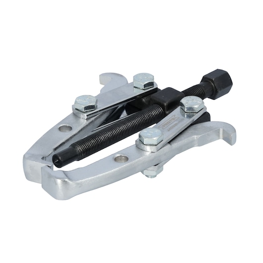 PROTO J4033A two-jaw gear puller, silver and black, front angle on white background.