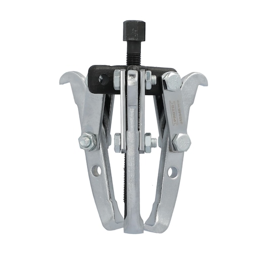 PROTO J4034A three-jaw gear puller, silver metal, front view on white background.