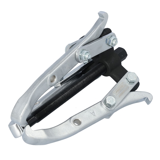 A close-up image of a PROTO brand gear puller tool with three adjustable arms and a central threaded rod, used for removing gears, pulleys, or bearings from shafts.