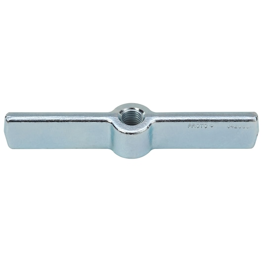 PROTO J4206CA metal tap wrench, straight handle, central threaded hole, product photography, front view, white background.
