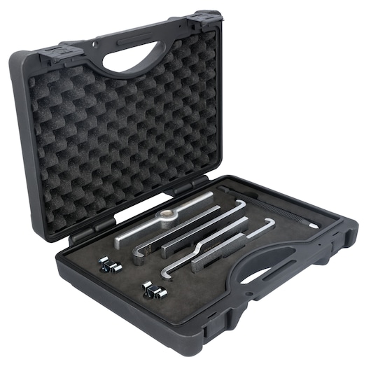 PROTO J4212SJBA metal tool set in a black protective case, photography angled view on white background.