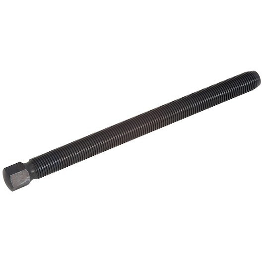 PROTO J4225S black steel hex head fully threaded rod, side angle on white background.