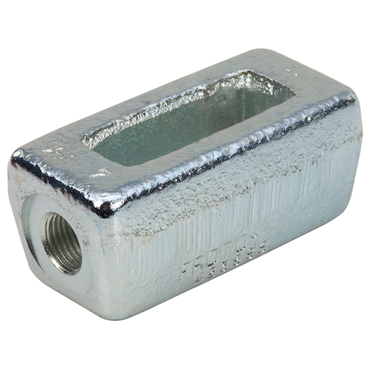 PROTO J4239SB metallic rectangular replacement socket with threaded hole, photographed at an angle on white background.