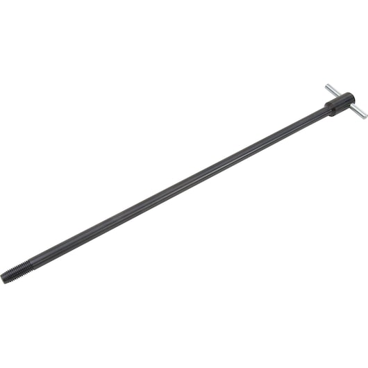 PROTO J4260R long steel tap handle with T-bar, threaded end, shown on white background, side angle.