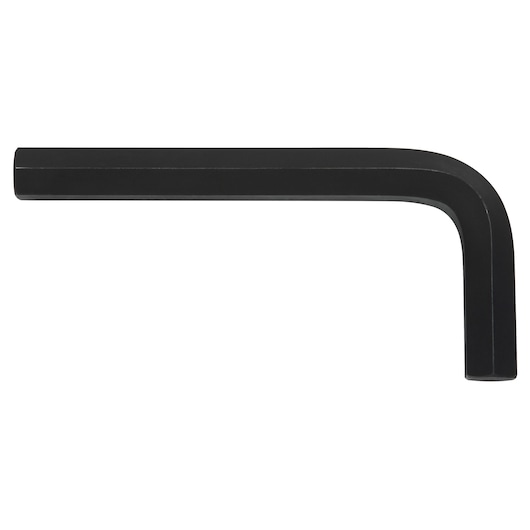 PROTO J46328 black hex key L-wrench, side angle on white background.